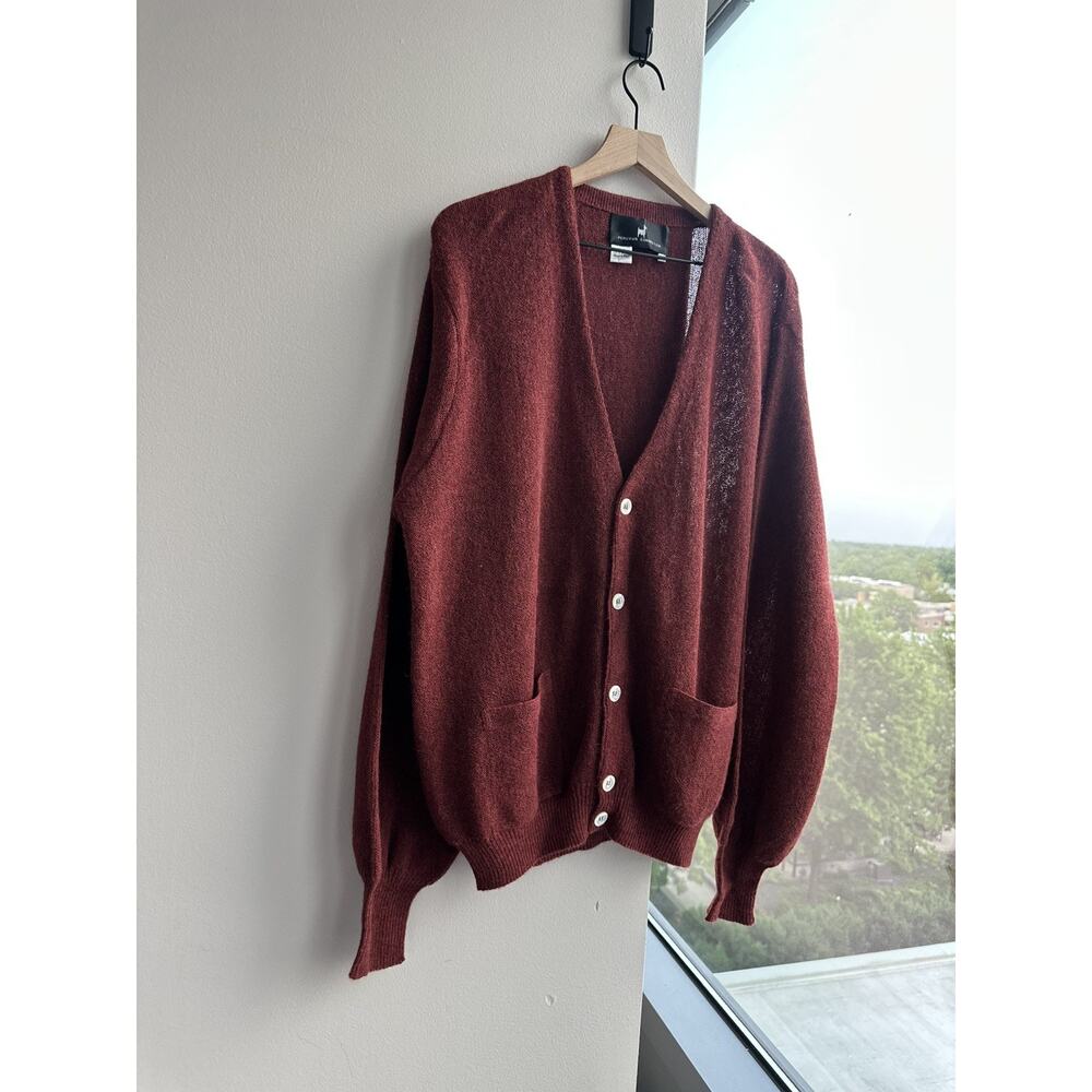 Peruvian Connection Cardigan 100% Alpaca Button Up Knit Size: XL